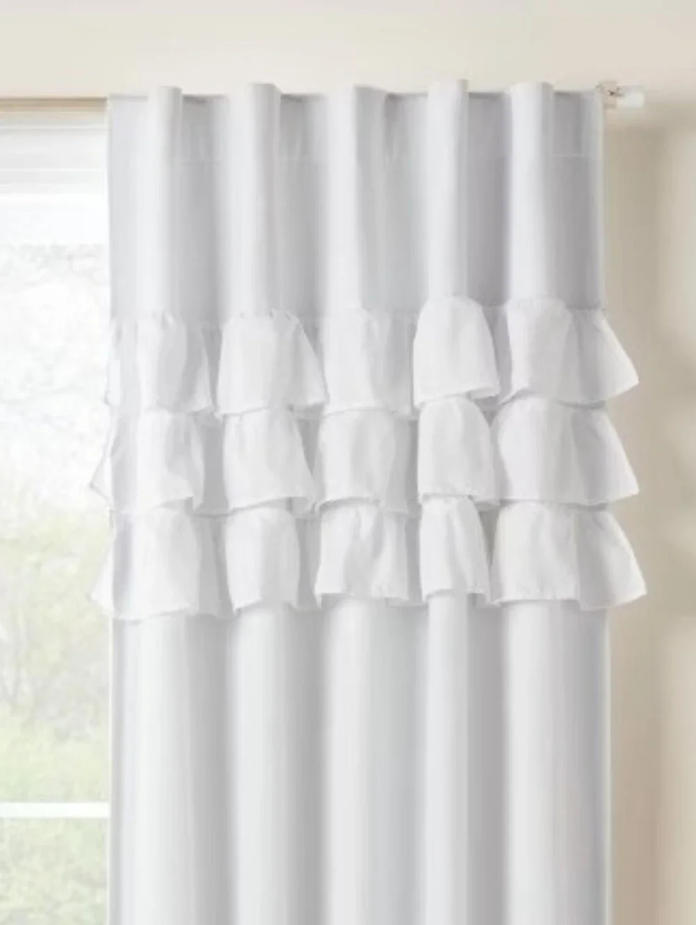 Pillowfort White Blackout Curtain (1) Panel Size 42